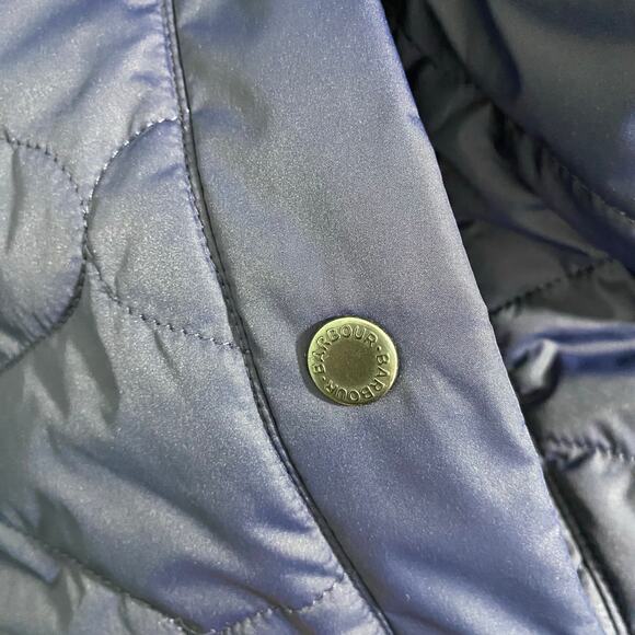 Barbour Women Navy Reversible Apia Full Zip Quilted Jacket Size 14 - Picture 8 of 11